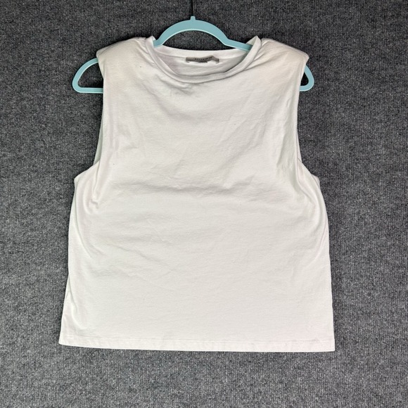 Tops - All Saints Coni‎ Tank Top Womens Size Small Padded Shoulder White